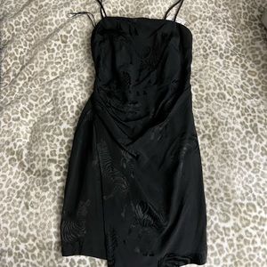 Zara NWT Black Satin Dress